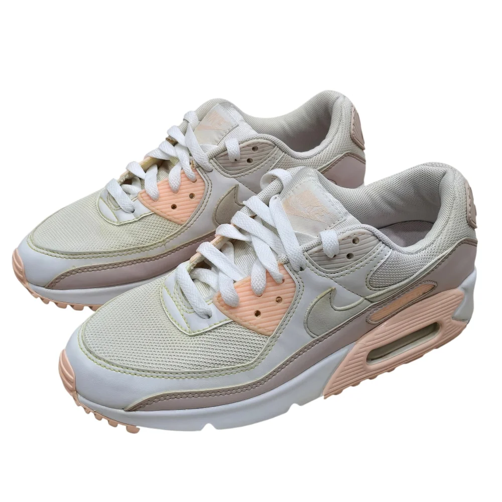 Womens Air Max 90 White Pink Washed Coral Barely Rose